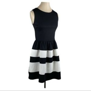 Bar III Cocktail Striped Black White Dress